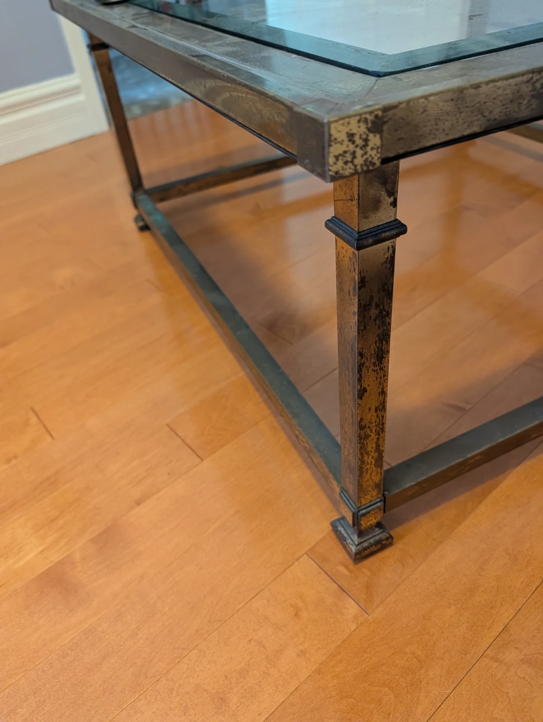 Vintage Brass & Glass Coffee Table – 36” Square – $185 OBO - photo 2