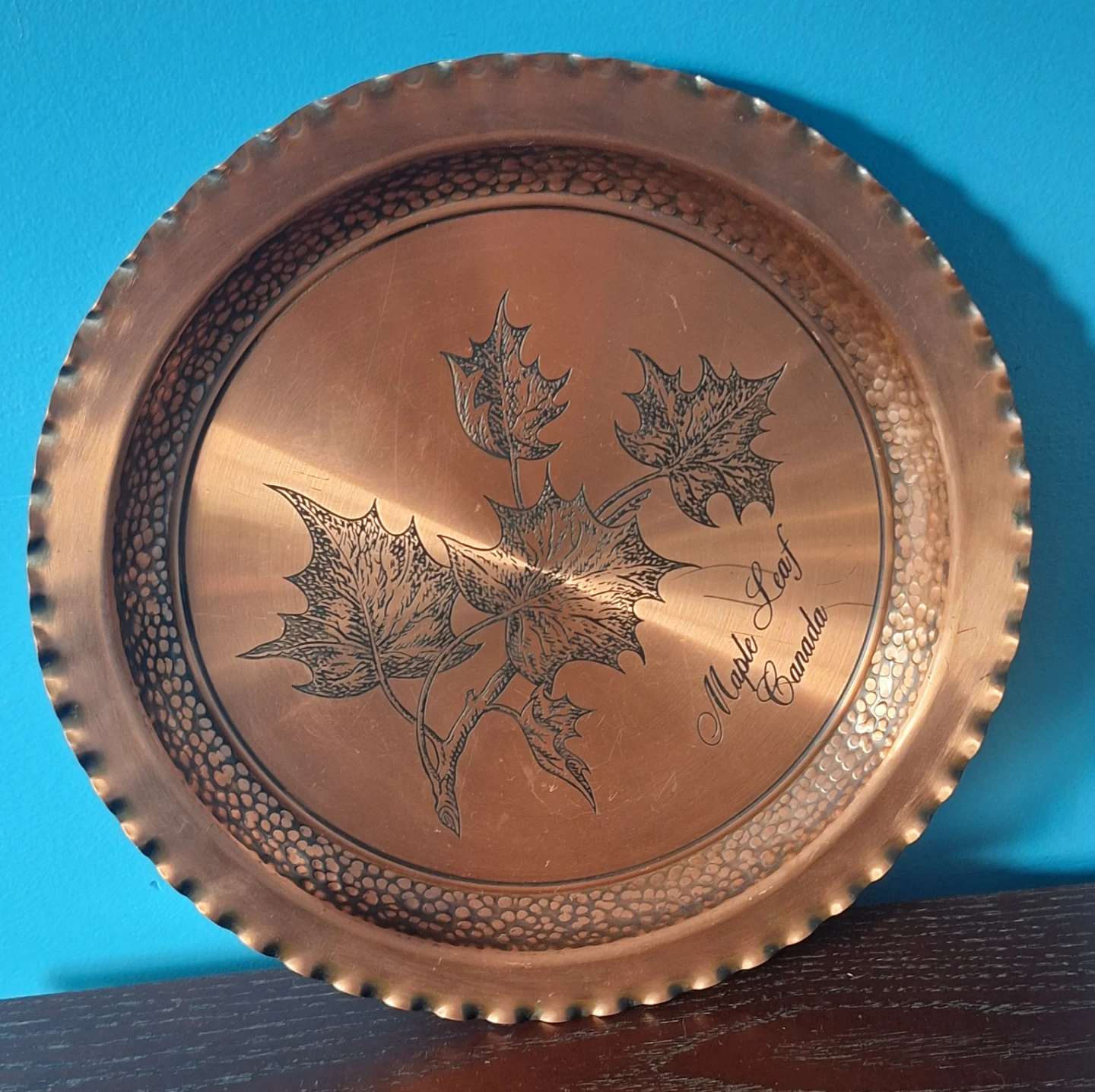 Vintage Fantasy Copperware Serving Tray Plate - photo 2
