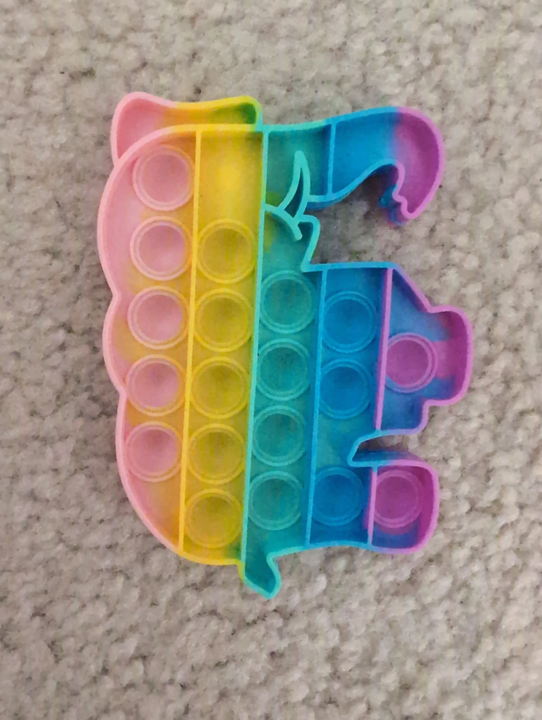 Rainbow Pig Pop It Fidget Toy
