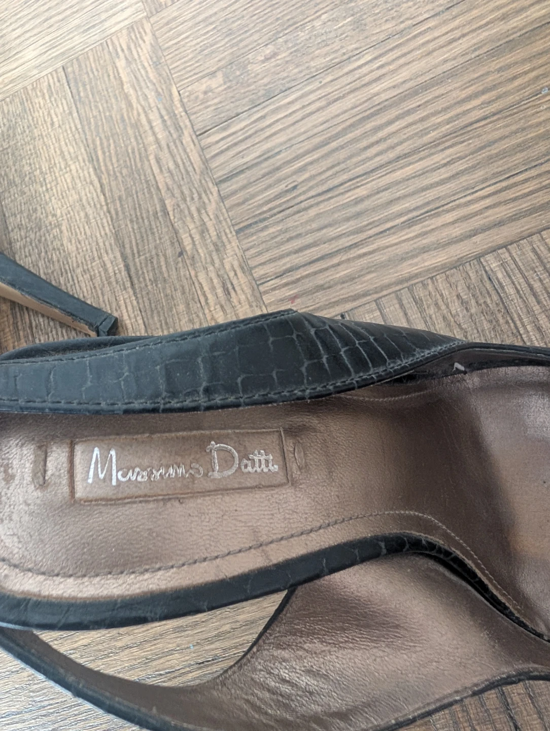 Massimo Dutti Black Slingback Heels - photo 3