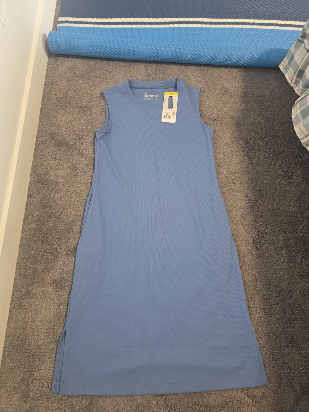 Mondetta Women's Ribbed Tank Dress Blue S/P ⚽ - photo 2