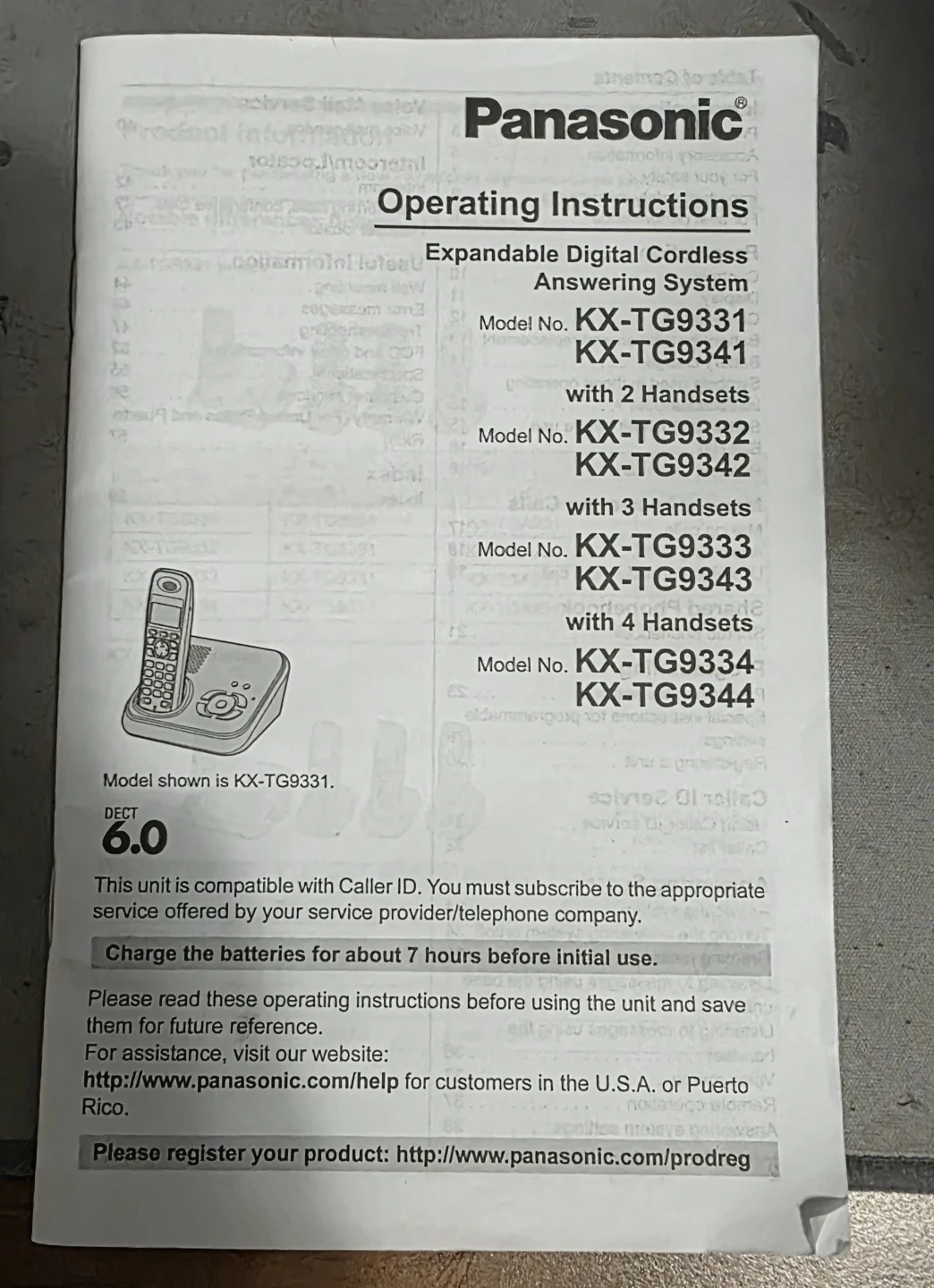 Panasonic KX-TG9333T Cordless Answering System - photo 4