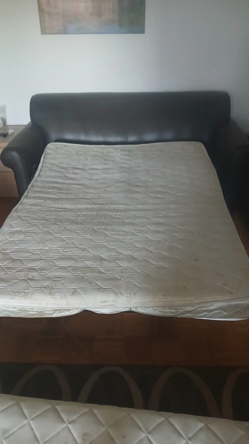 Dark Brown Sofa Bed with Mattress