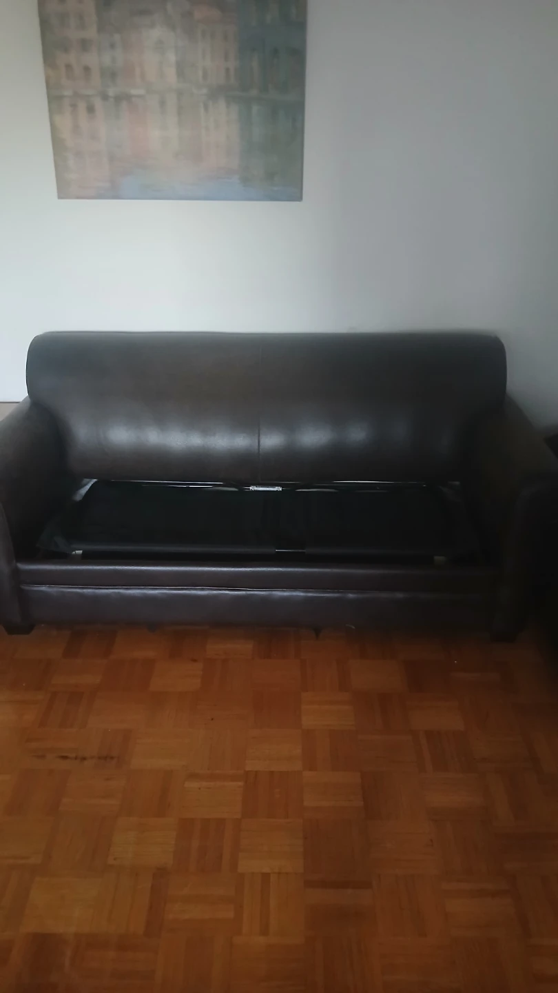 Dark Brown Sofa Bed with Mattress - photo 2