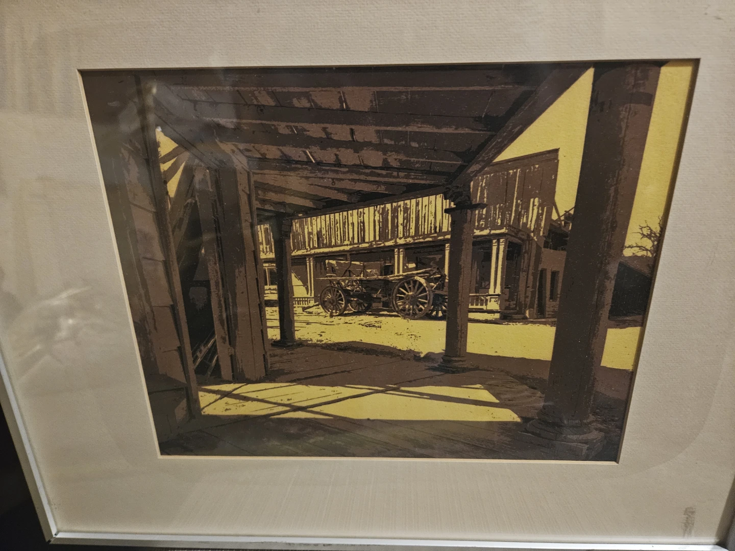 Framed Vintage Print of Old West Building - photo 3