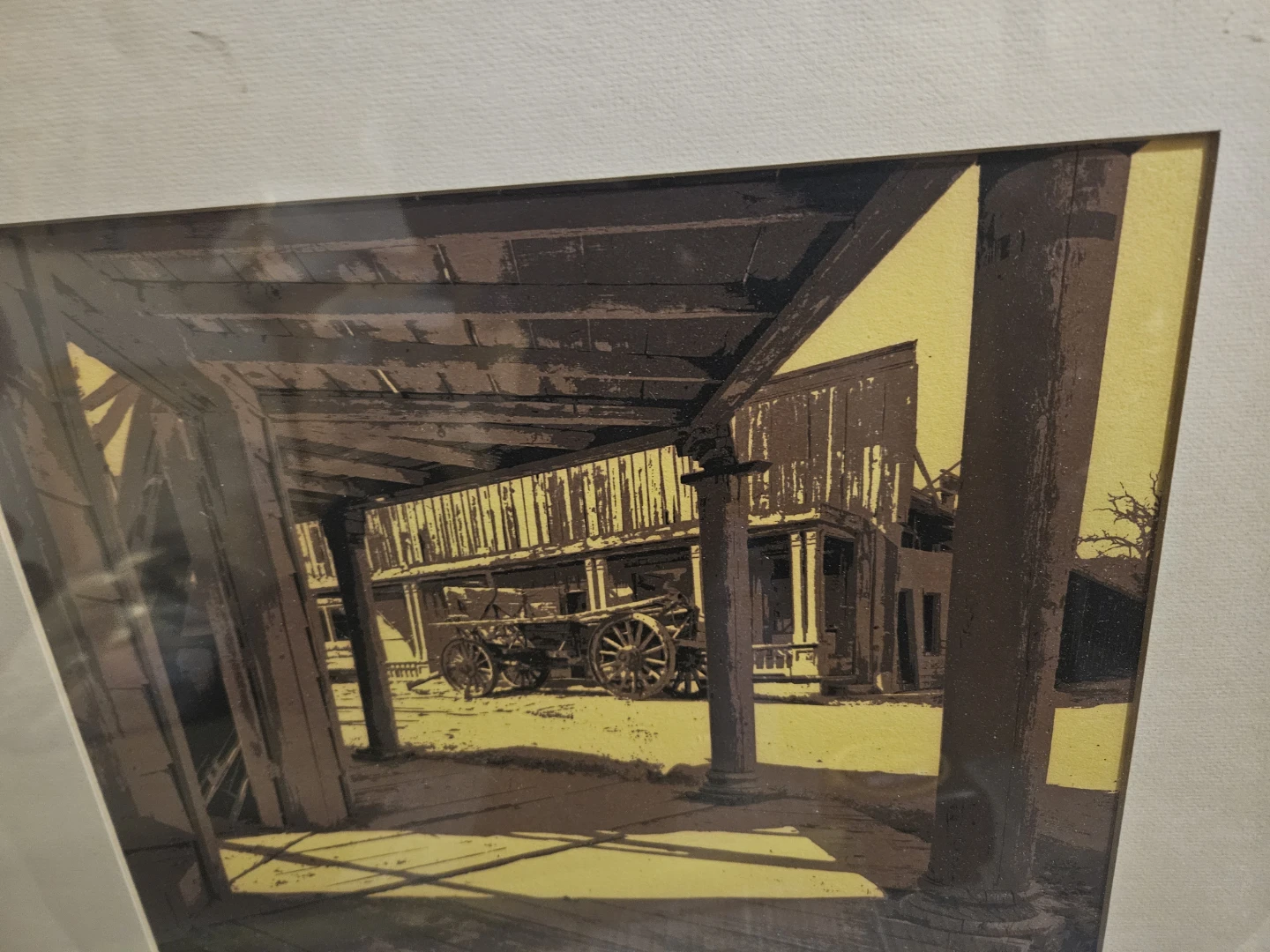Framed Vintage Print of Old West Building - photo 4