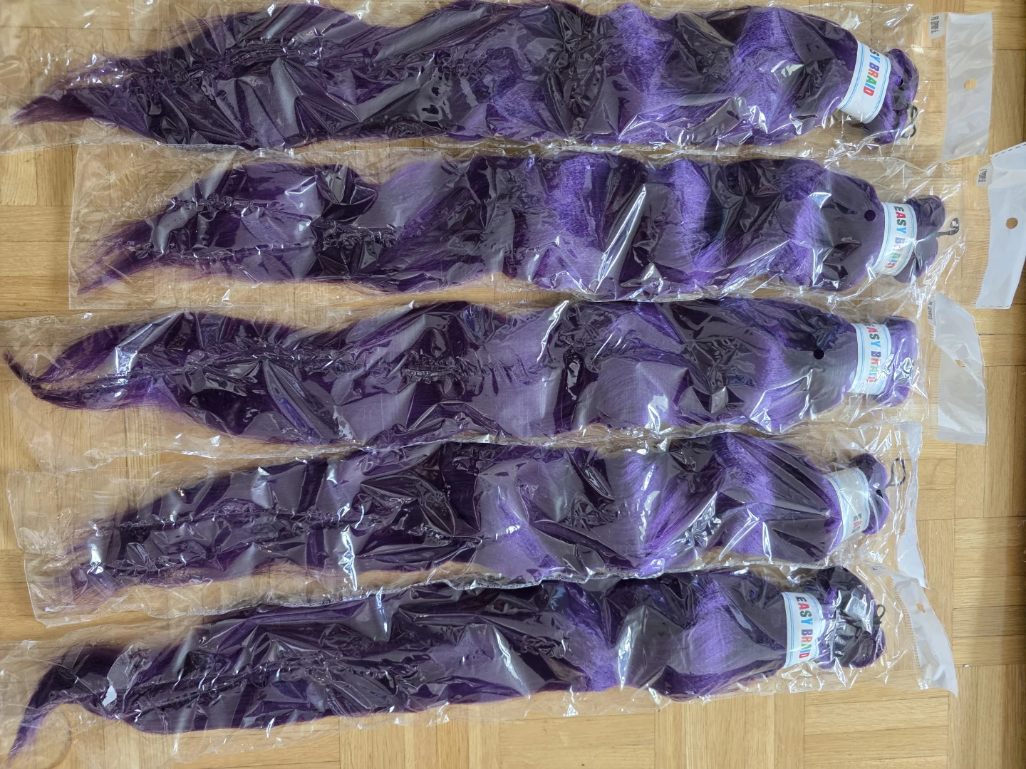 EASY BRAID Purple Braiding Hair (5 Packs)