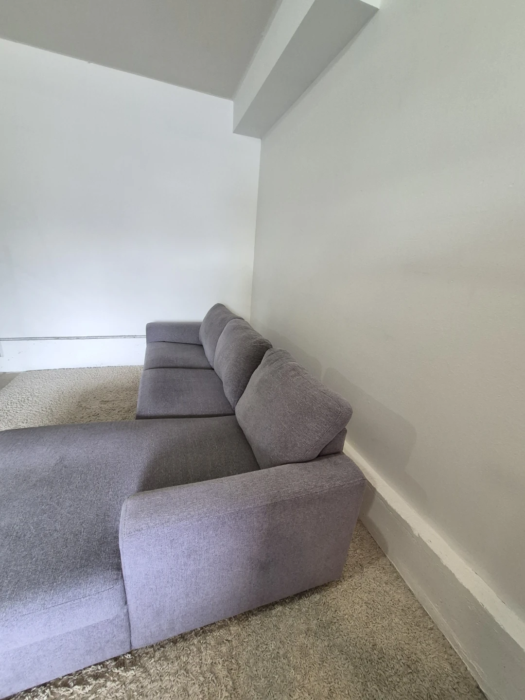 Gray Recliner Sectional L Shape Sofa Couch with Storage Chaise - photo 5