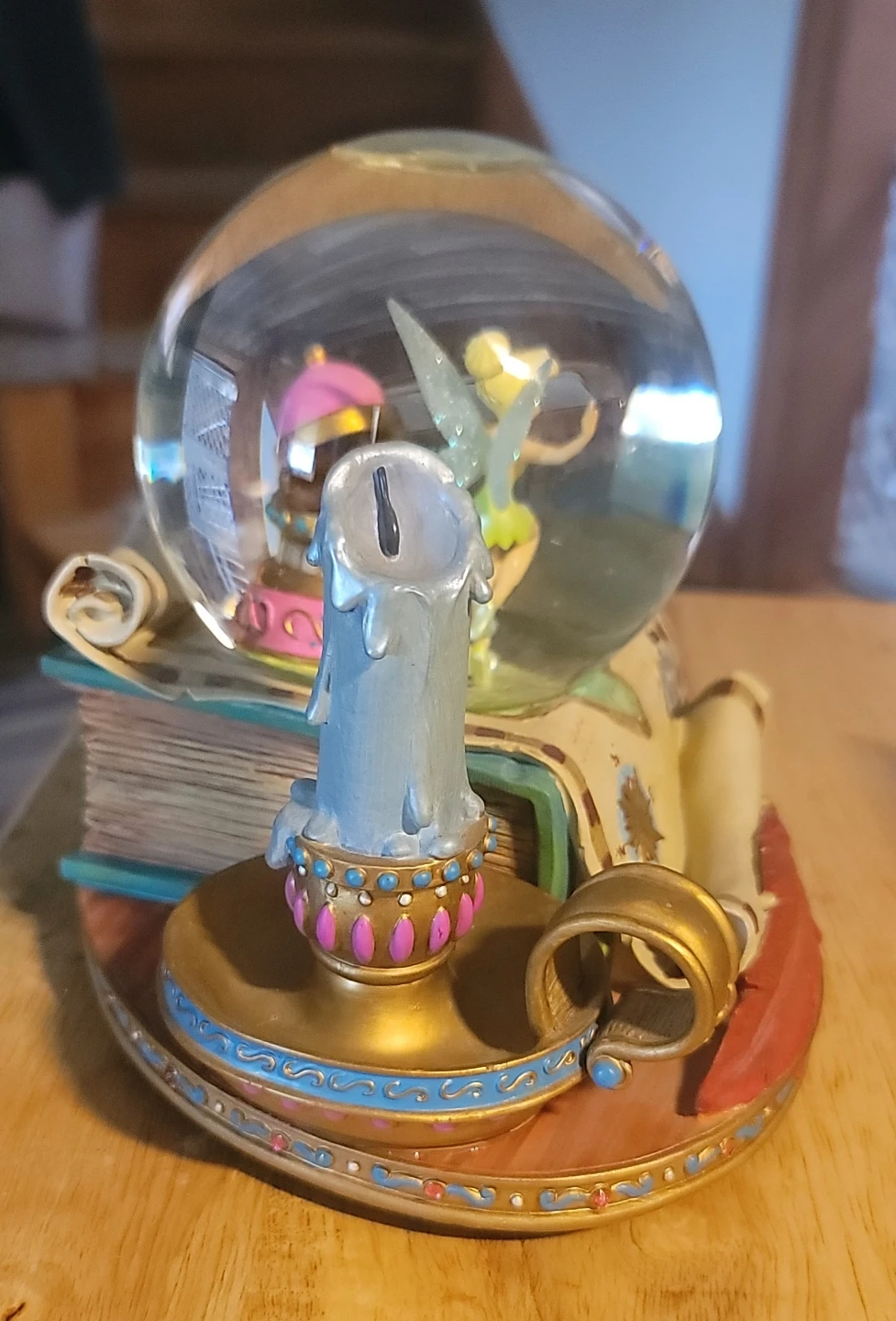 Retired Disney Store Tinker Bell Musical Snow Globe  7" Tall - photo 4