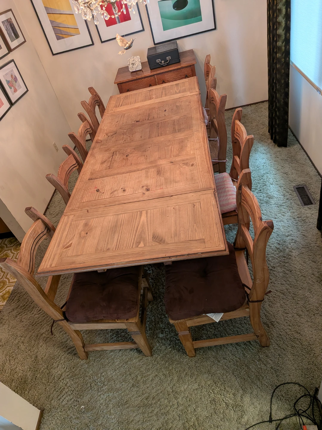 Wooden Dining Table and Chairs Set