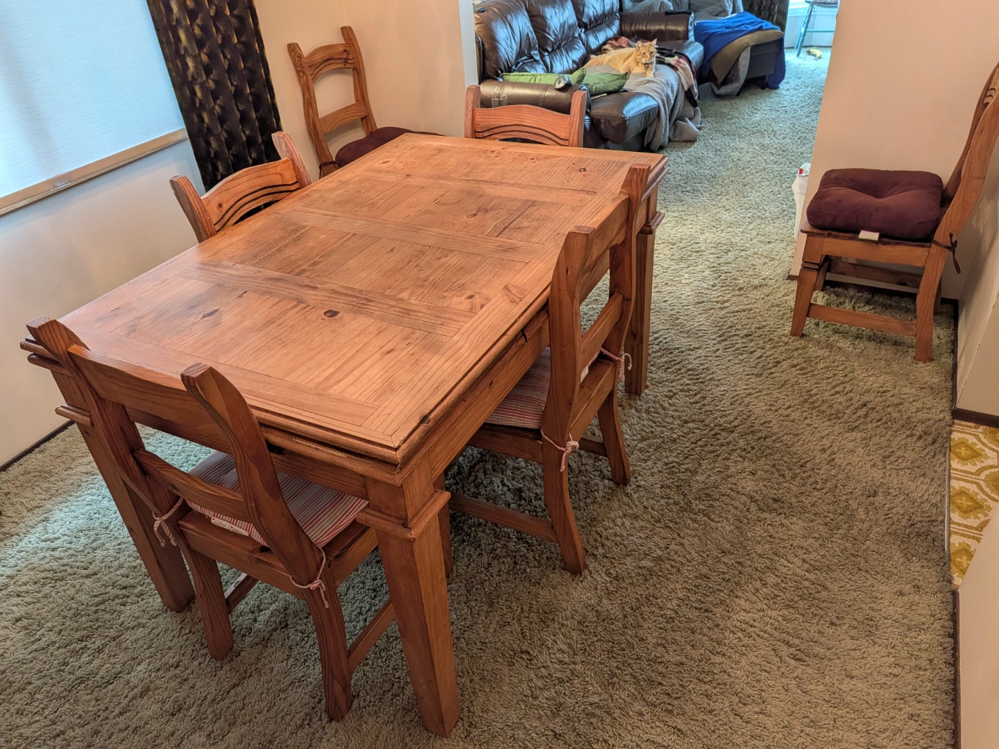 Wooden Dining Table and Chairs Set - photo 2