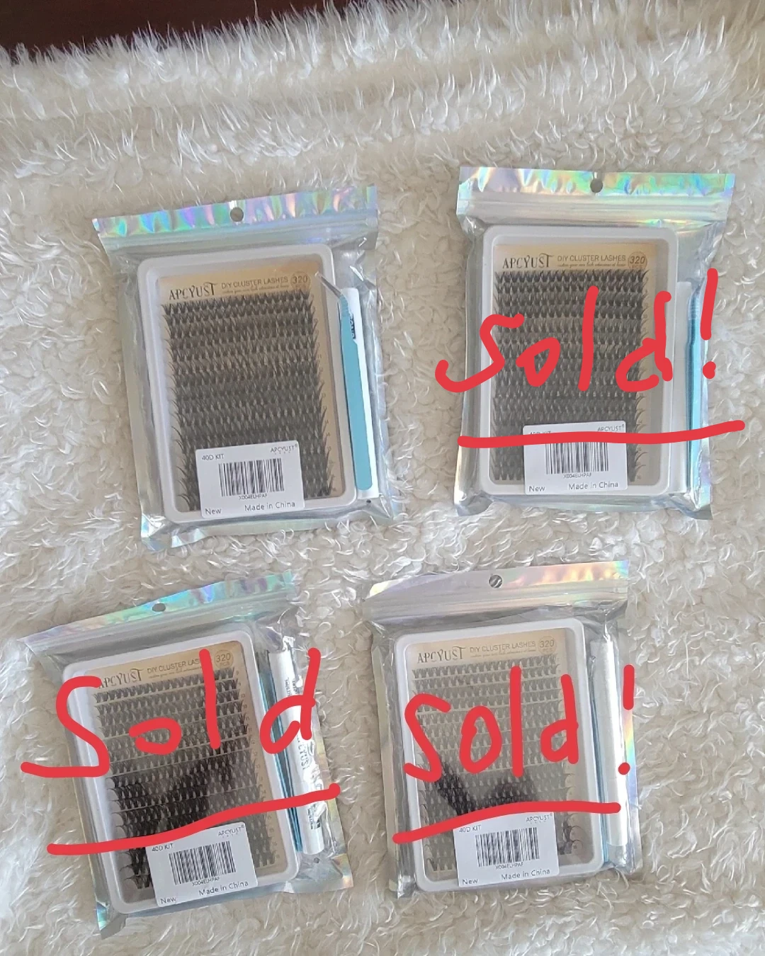 Brand New DIY 320 pcs Cluster Lashes 40D Kit - photo 2