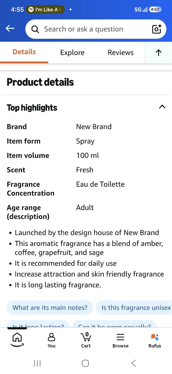 New Brand Golf Red Eau de Toilette for Men 100ml - photo 2
