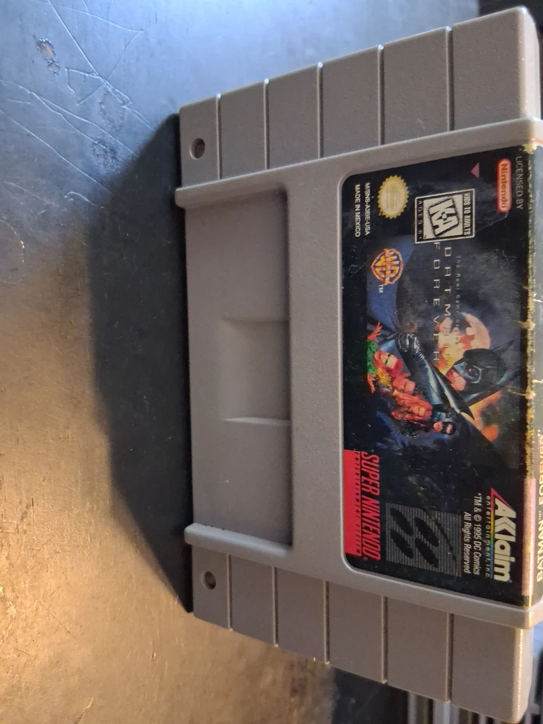 Super Nintendo Batman Forever Game Cartridge