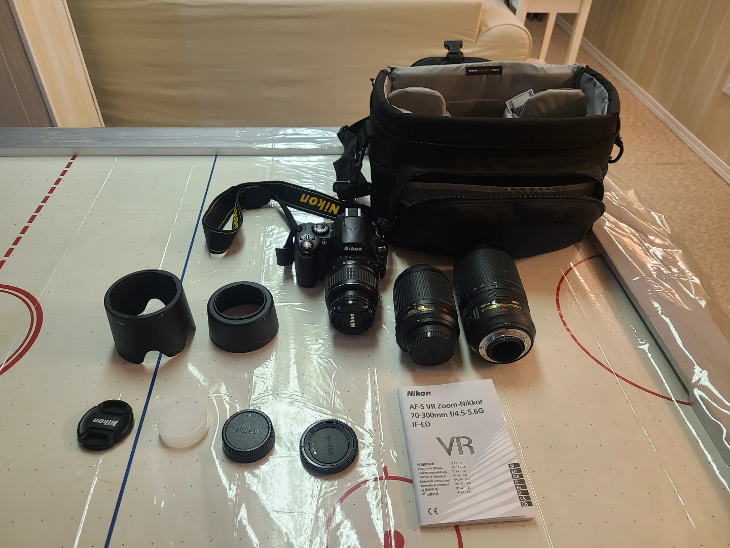 Nikon DSLR Camera Kit with 3 Lenses and Bag