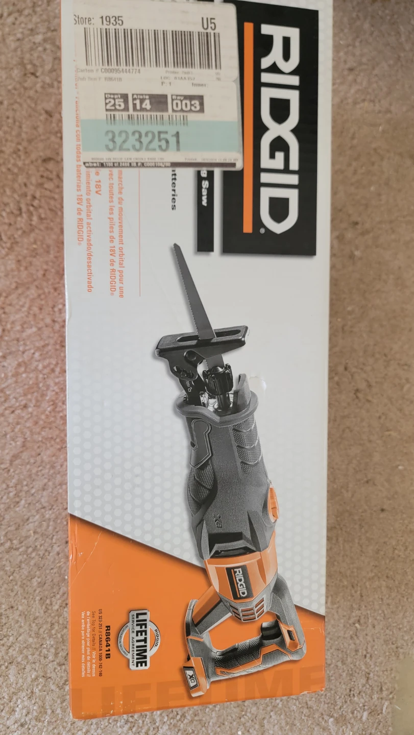 RIDGID 18V Brushless Cordless Reciprocating Saw (Tool Only)