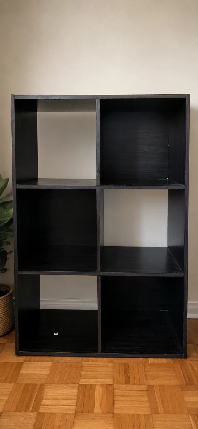 Black 6-Cube Storage Shelf, size 36"H 24"W - photo 4