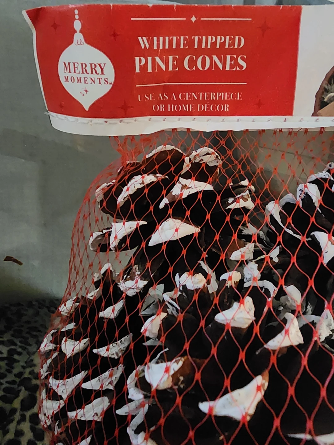 Merry Moments White Tipped Pine Cones