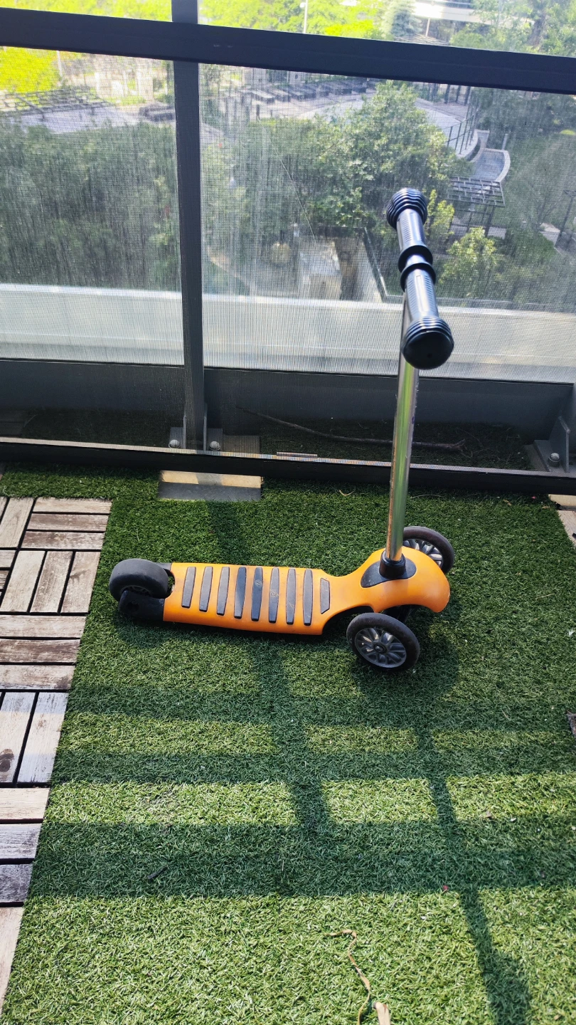 Orange 3-Wheel Scooter