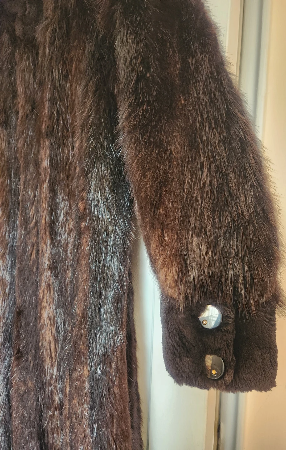 Vintage Real Brown Fur Coat  Women's Size L - photo 4