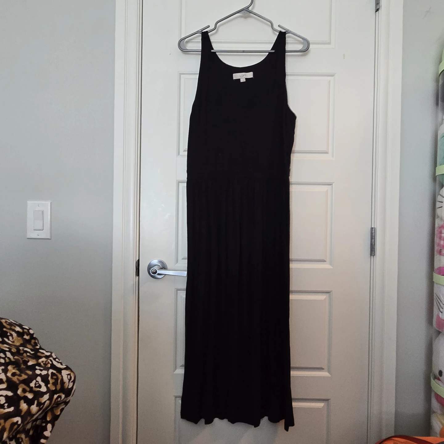 LOFT Navy Blue Maxi Dress with Cutout Back - Size L