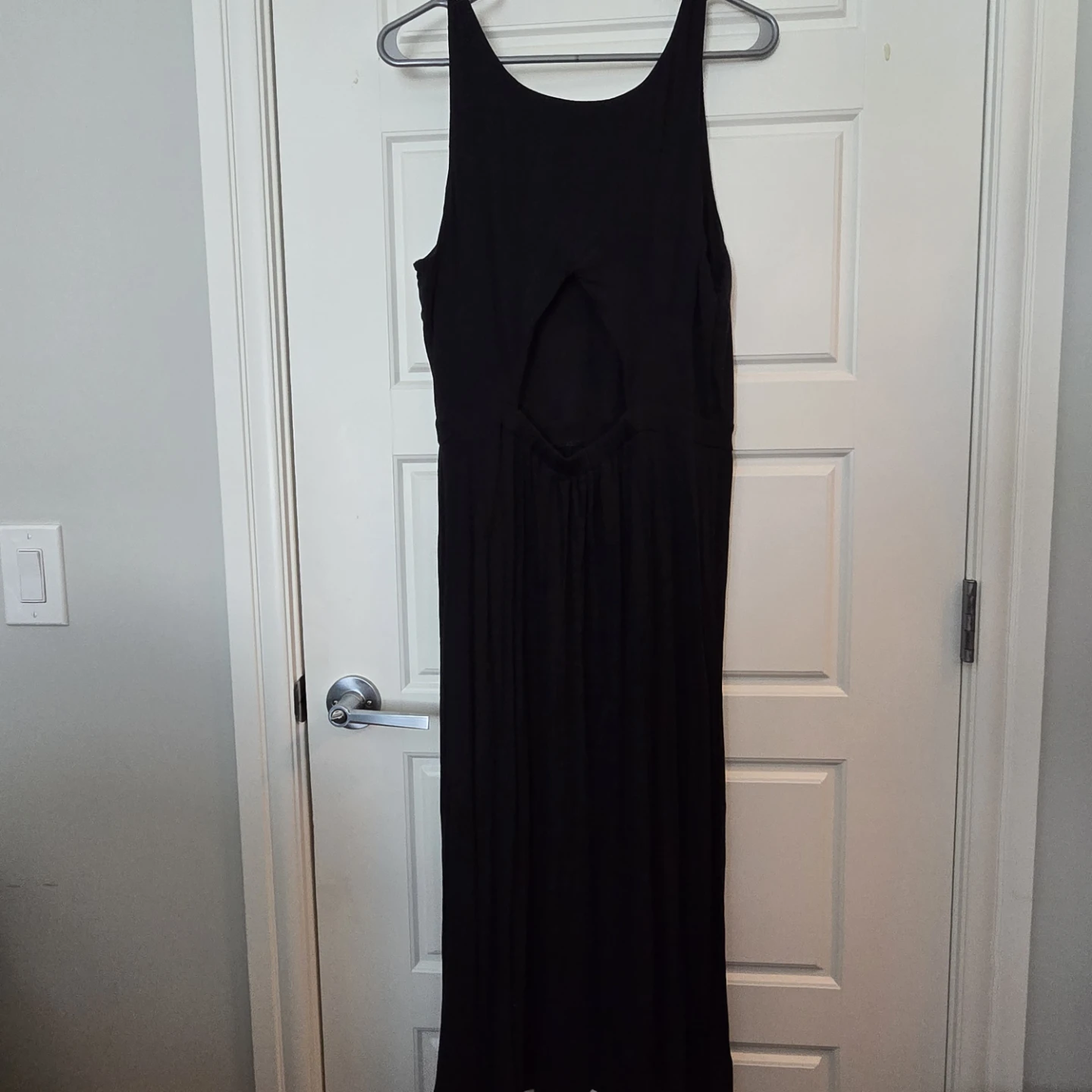 LOFT Navy Blue Maxi Dress with Cutout Back - Size L - photo 2
