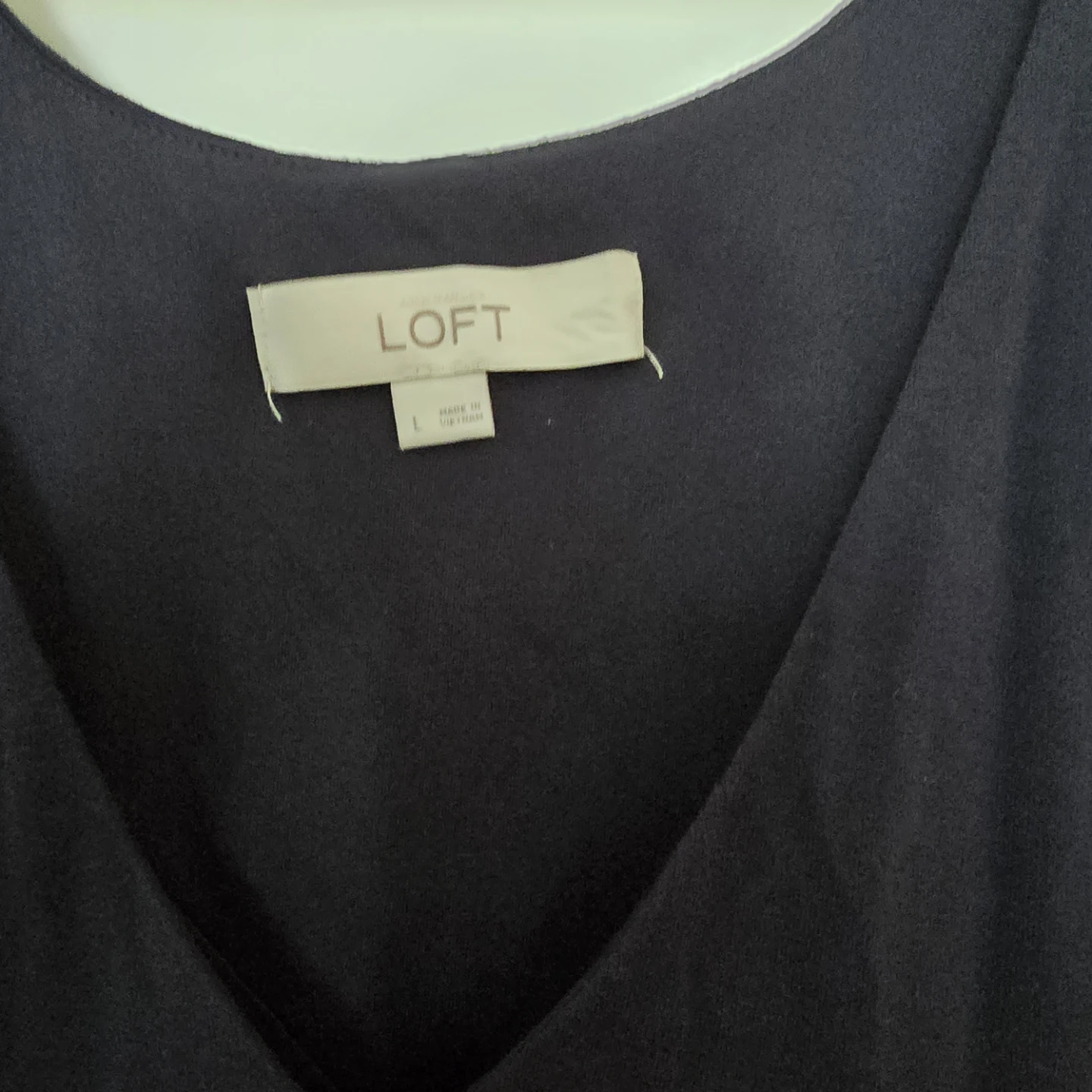 LOFT Navy Blue Maxi Dress with Cutout Back - Size L - photo 3