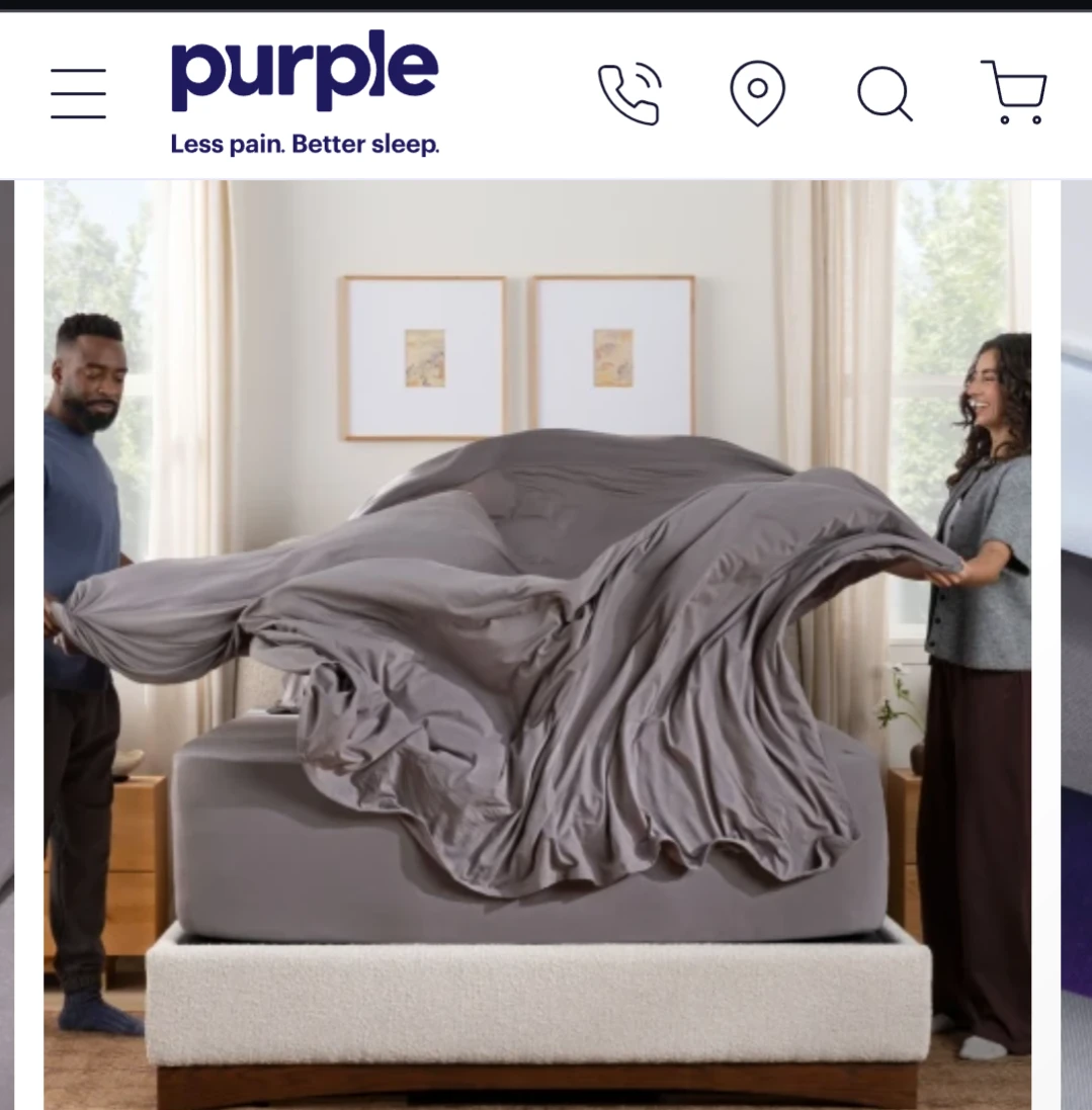 Purple SoftStretch Sheets Queen Stormy Grey - photo 2