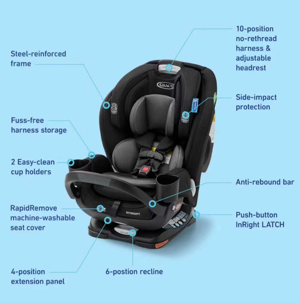 Graco Extend2Fit 3-in-1 Convertible Car Seat - photo 4