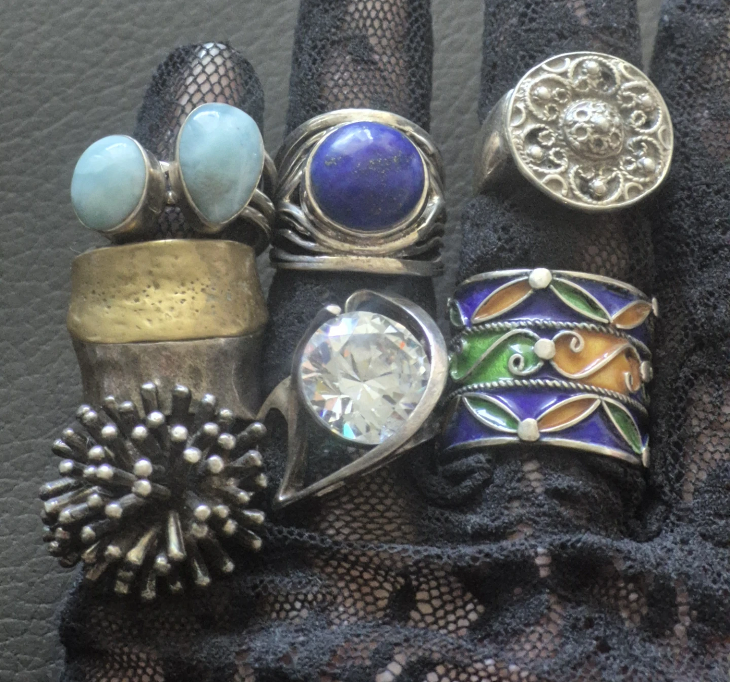 Vintage sterling silver rings