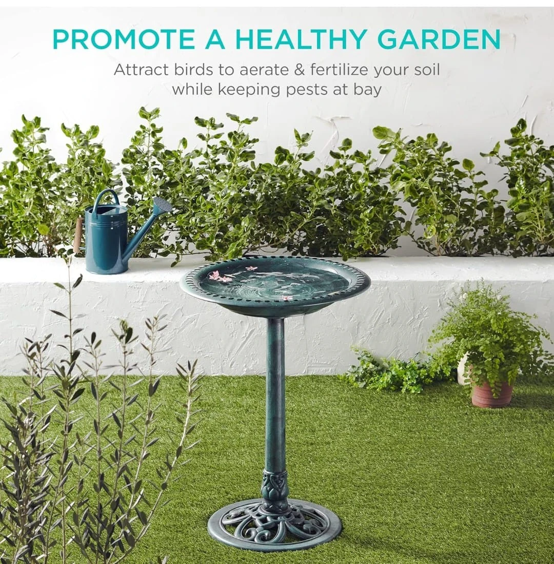 Best Choice Products Pedestal Bird Bath Garden Decor - photo 2