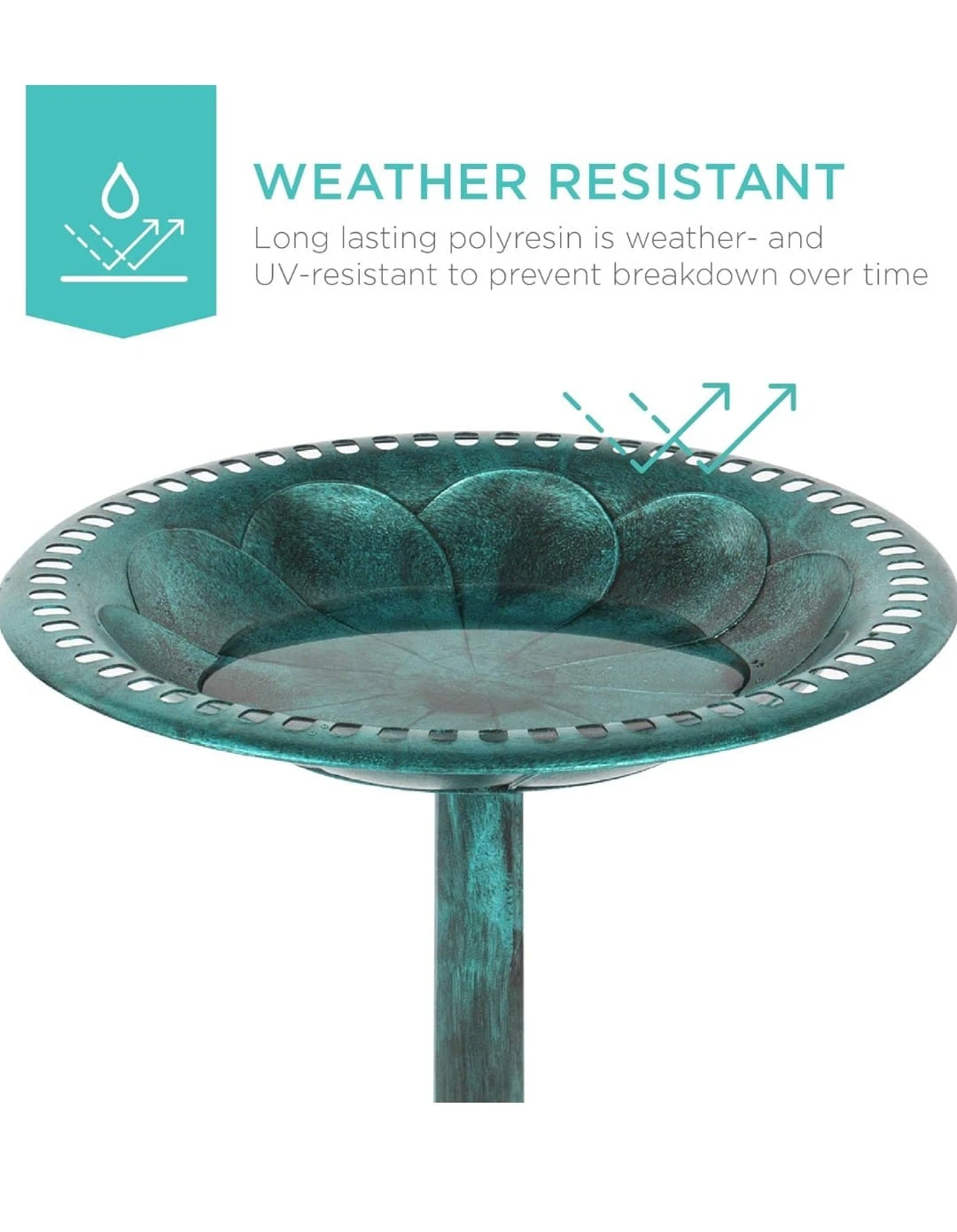 Best Choice Products Pedestal Bird Bath Garden Decor - photo 4