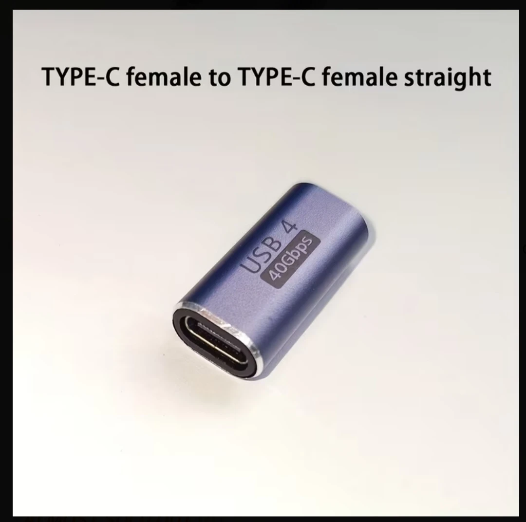 Thunderbolt 4 Type C female Adapter 40Gbps Data Transfer 100W 8K