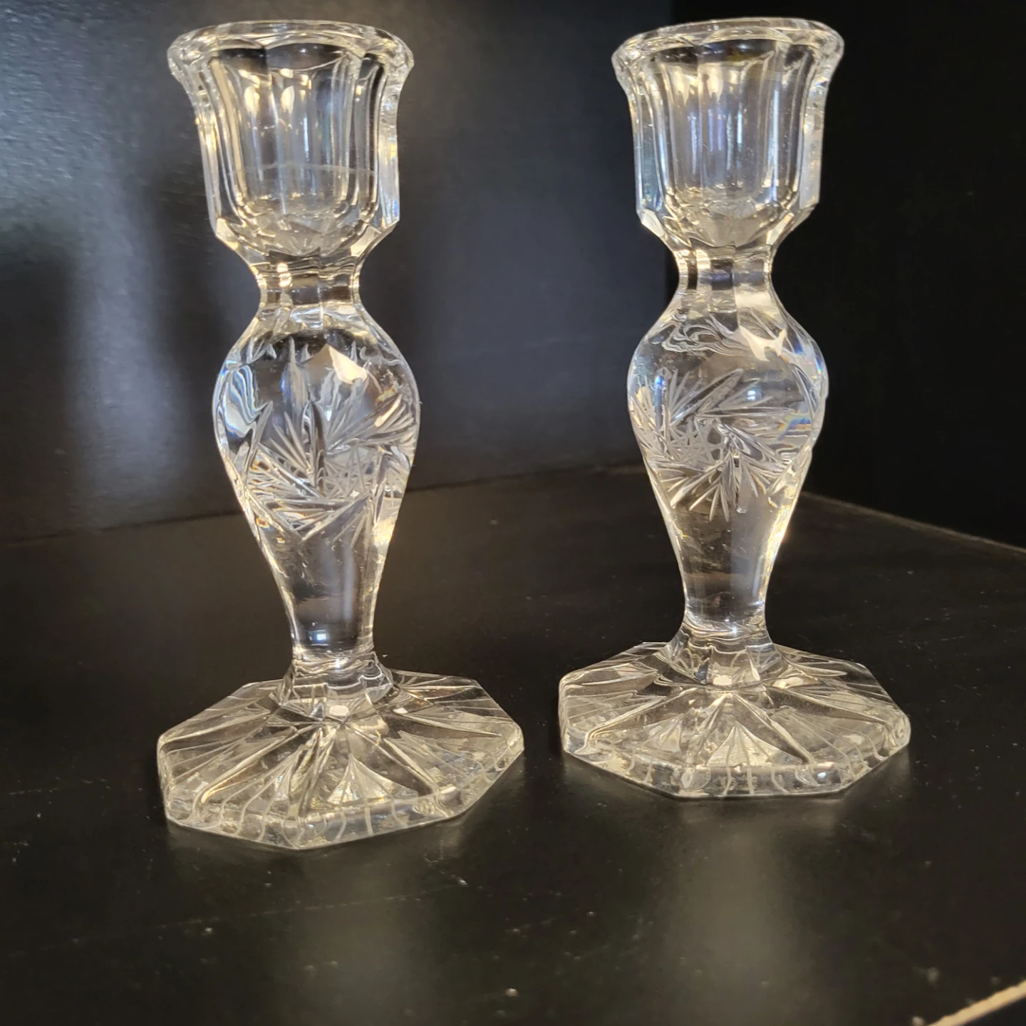 Crystal Candlesticks Set