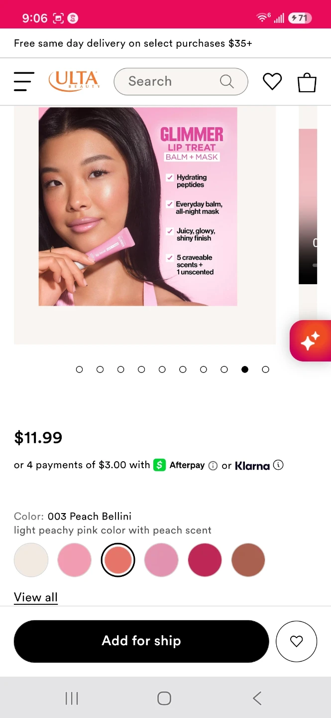 Revlon Glimmer Lip Treat Balm + Mask in Peach Bellini ⚽️ - photo 5