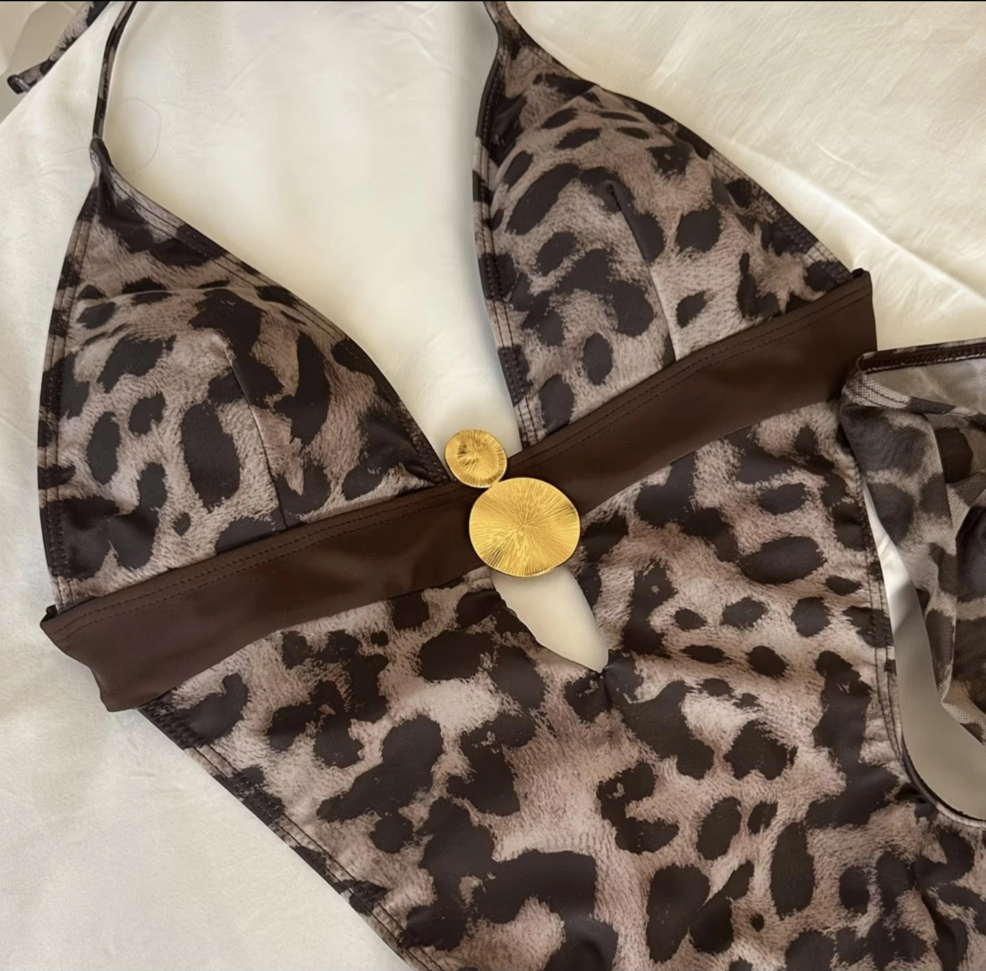 Leopard Print Swimsuit and Cover-Up Set - photo 2