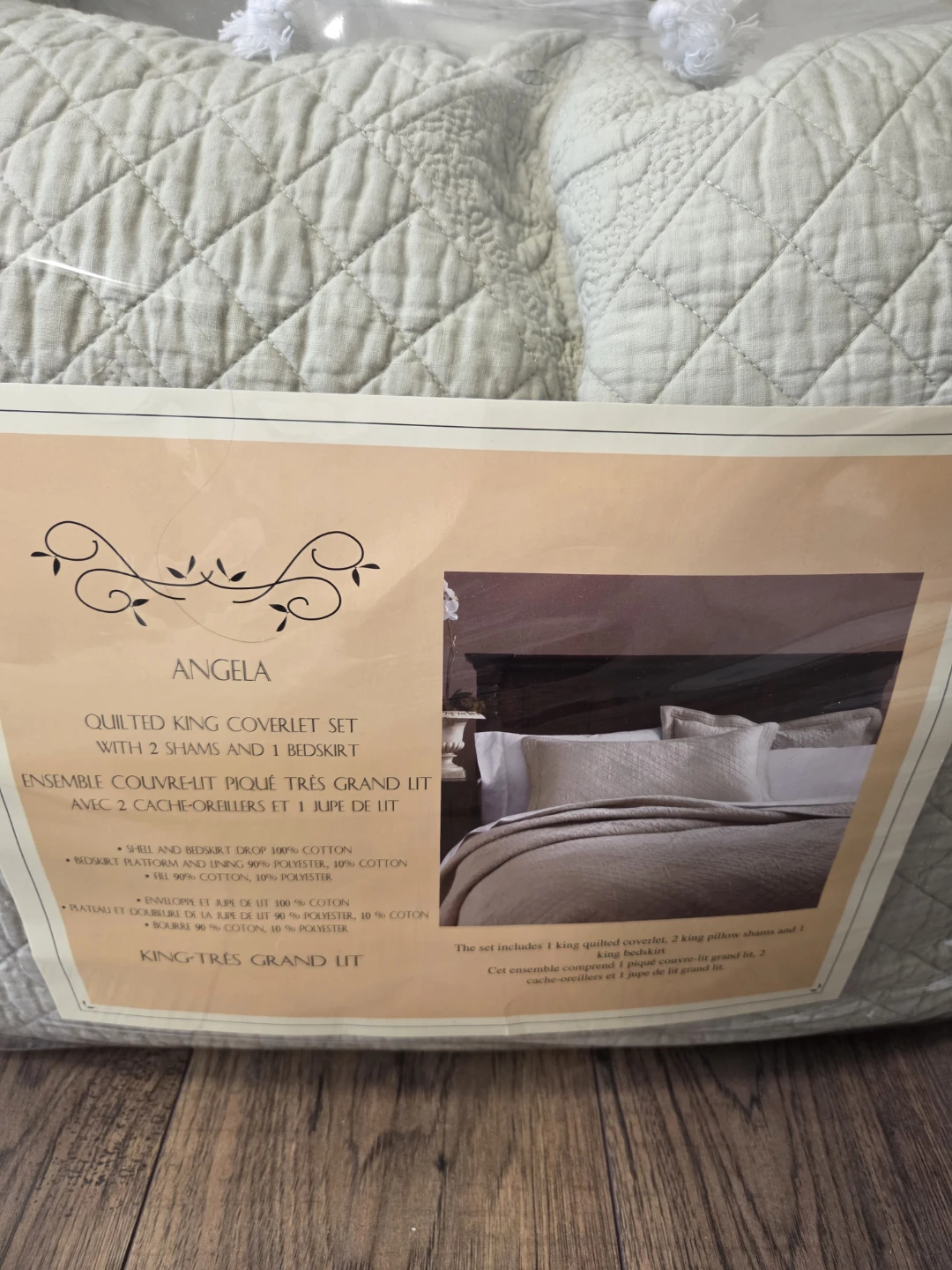Quilted King Coverlet Set with 2 Shams