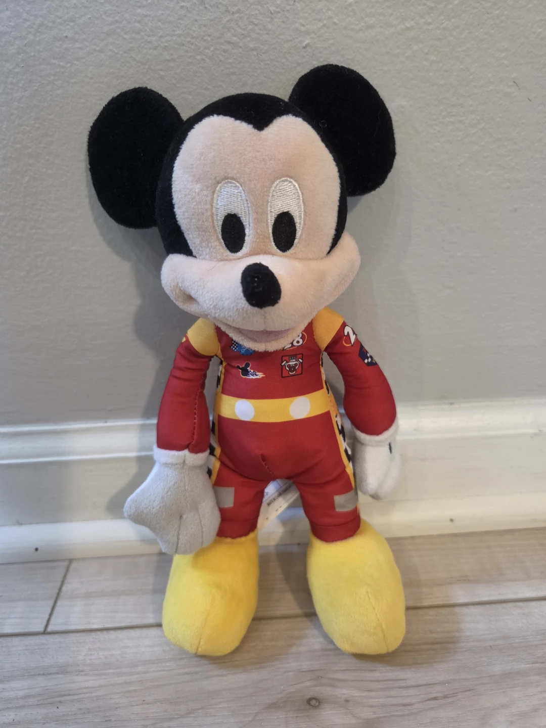 Mickey Mouse Race Car Driver Plush Toy 10"