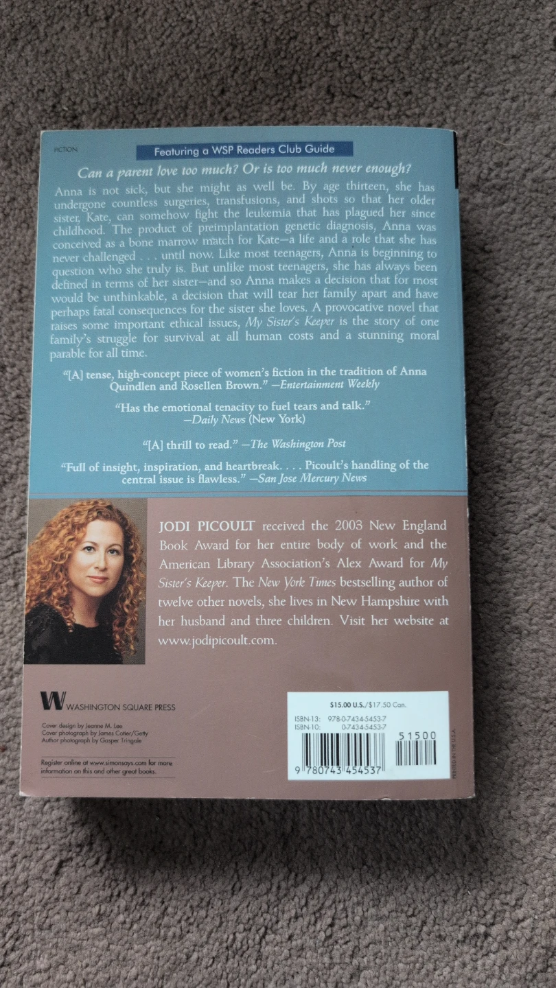 My Sister's Keeper by Jodi Picoult - photo 2