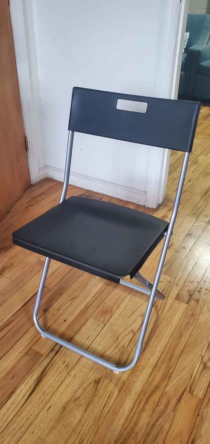 4 Black Folding Chair with Metal Frame