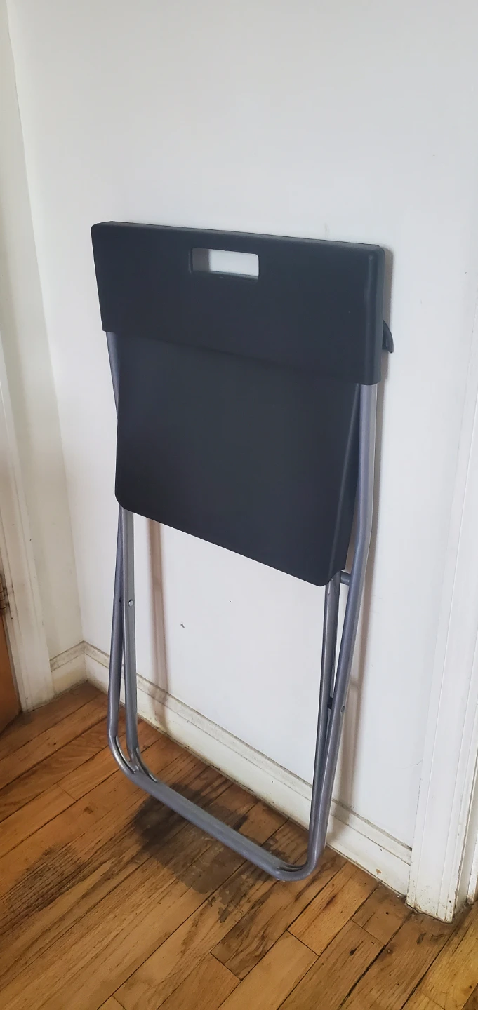 4 Black Folding Chair with Metal Frame - photo 3