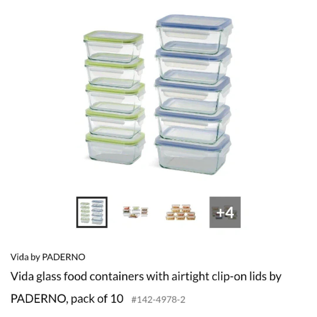 25 glass food jars.
