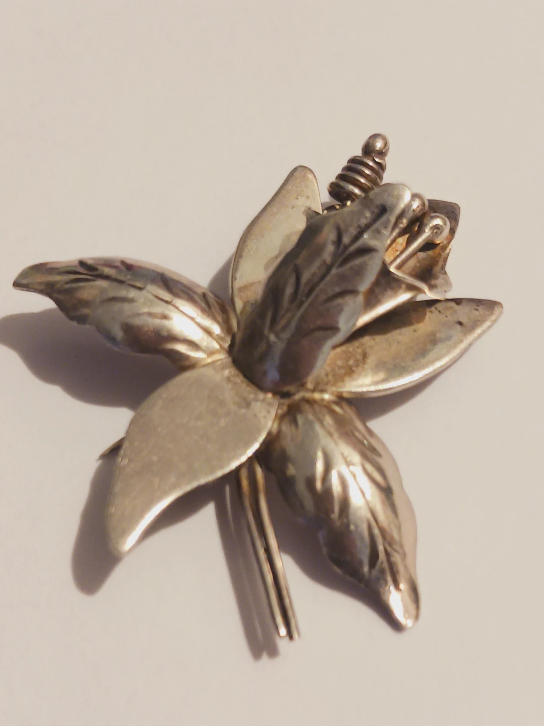 TAXCO MEXICO Sterling Silver 925 Orchid Brooch