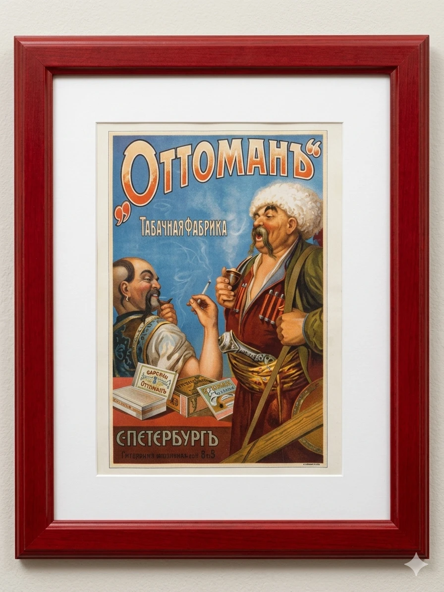 Russian Ottoman's Tobacco Factory Vintage Poster
