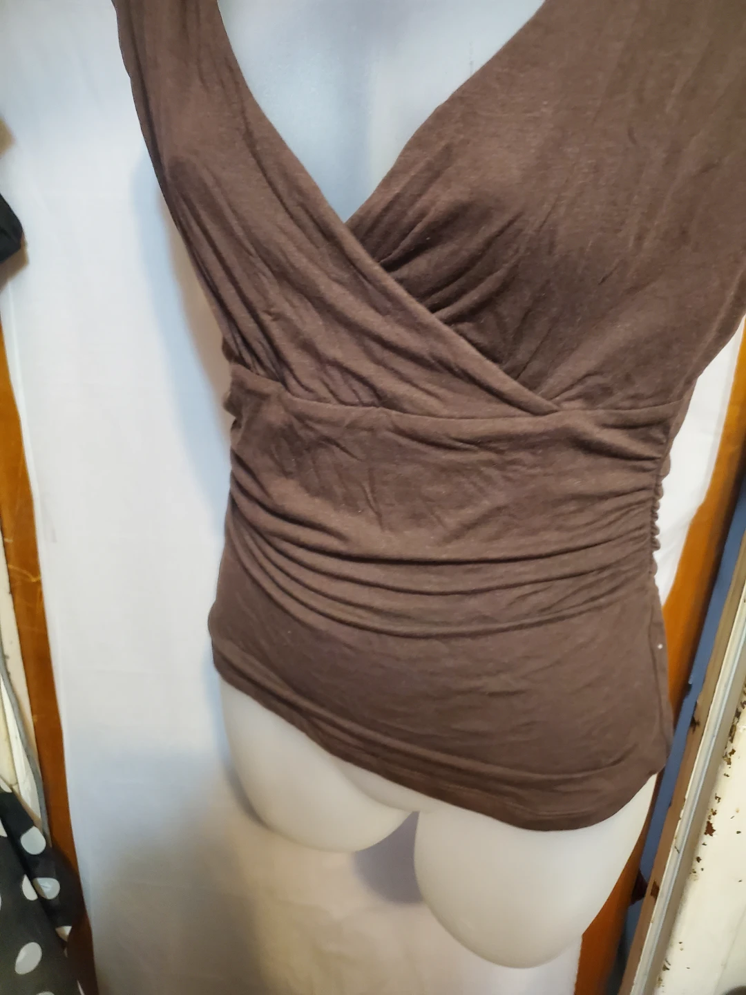 Banana Republic Brown Ruched Wrap Top - photo 5