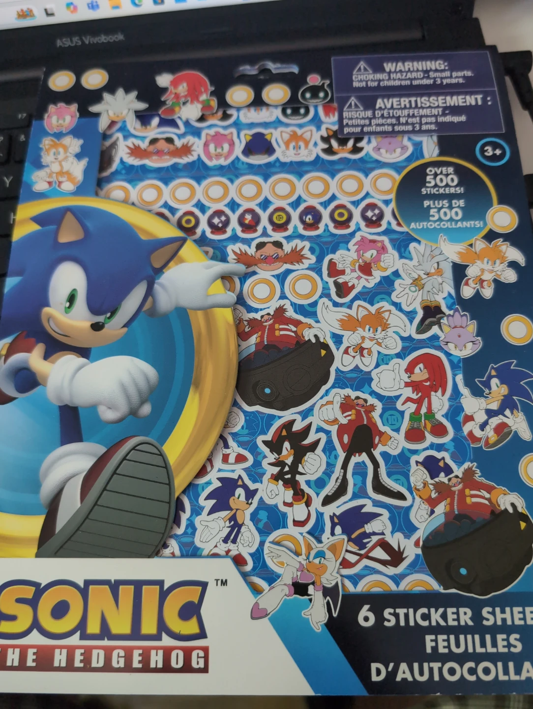 Sonic the Hedgehog Over 500 Stickers
