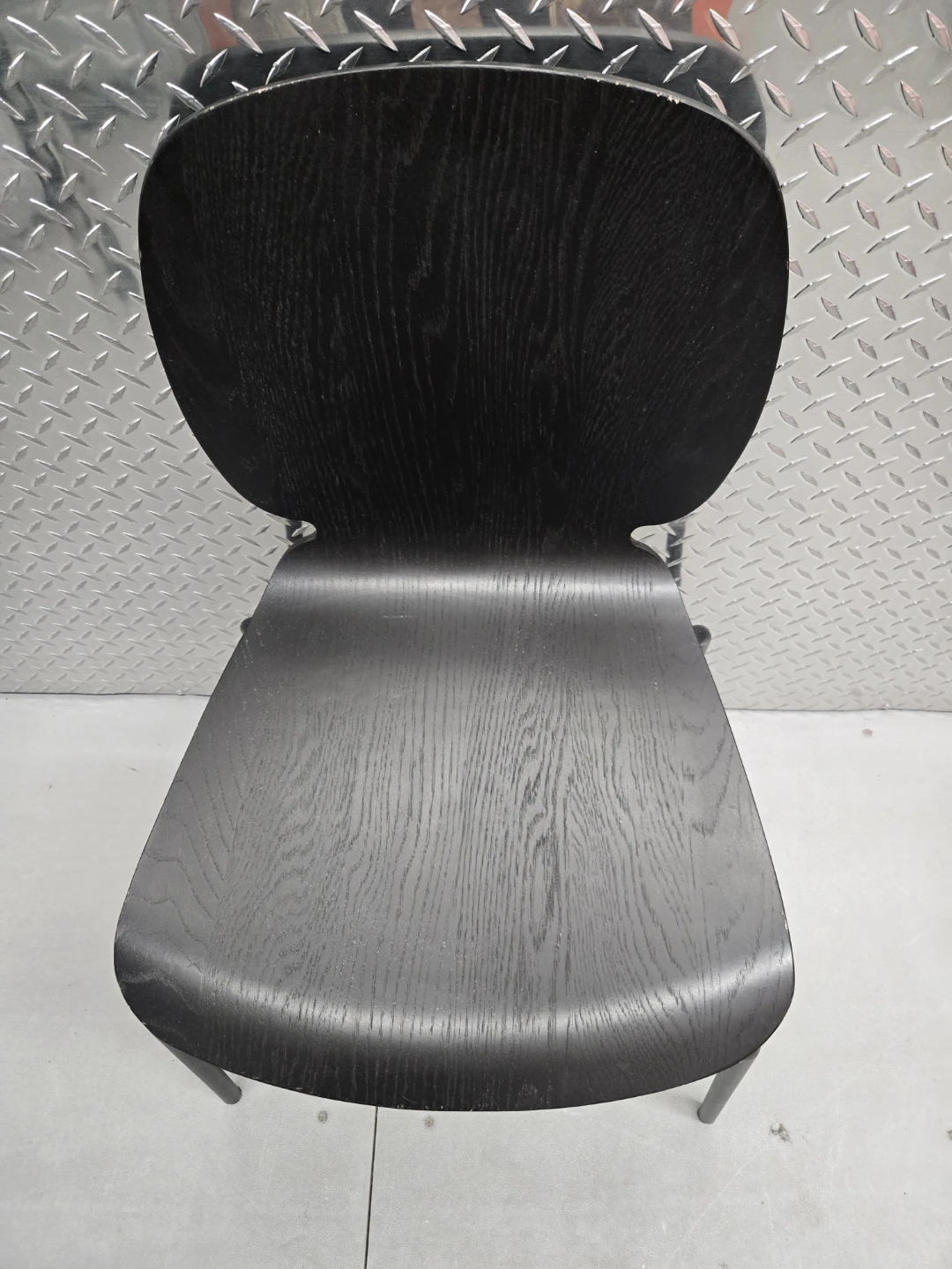 IKEA SVENBERTIL Black Stacking Dining Chair - Metal Legs - photo 4