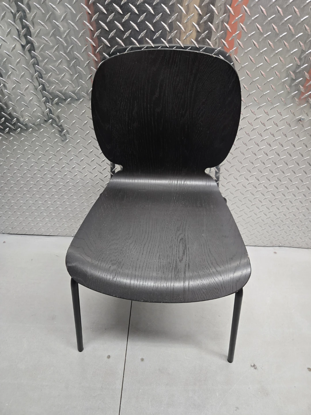 IKEA SVENBERTIL Black Stacking Dining Chair - Metal Legs - photo 5