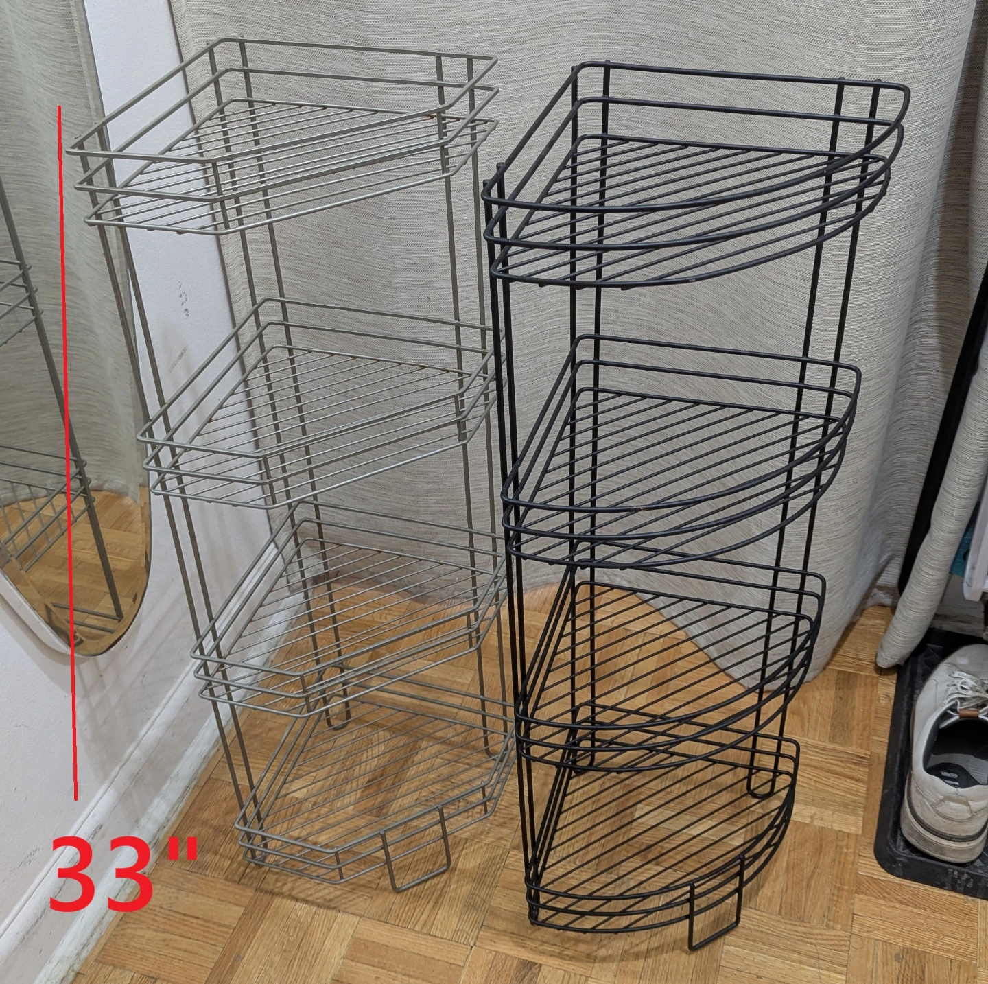 Metal Tower Storage Shelves Caddy Organizer Stand Plant Flower