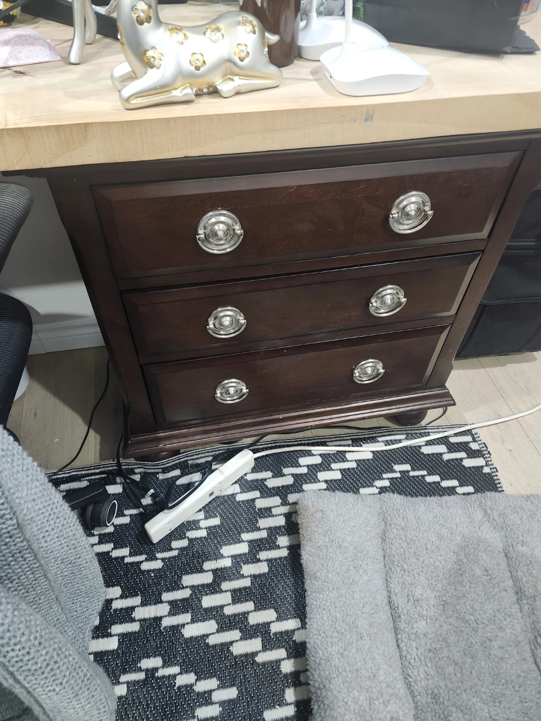 Dark Wood Dresser with Mirror - photo 4